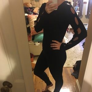 Long sleeve shirt with slits